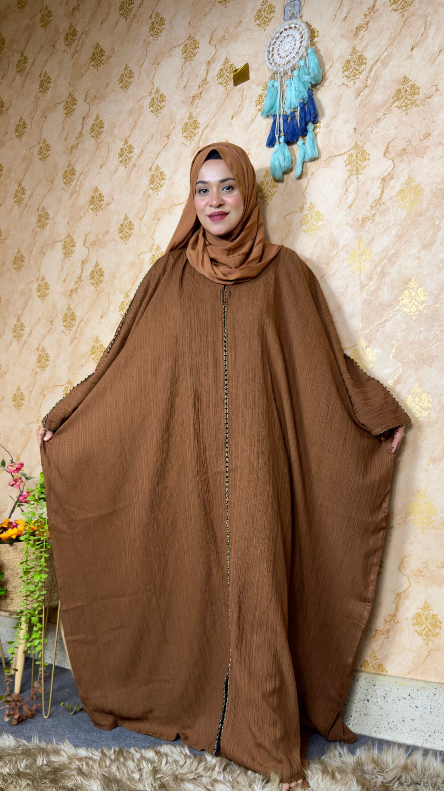 প্রিমিয়াম পপকর্ন ফেব্রিক পরশা আবায়া - Image 45