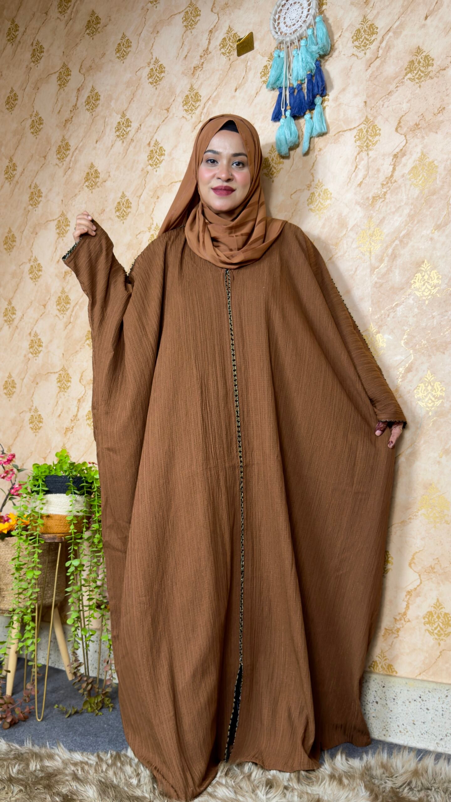 প্রিমিয়াম পপকর্ন ফেব্রিক পরশা আবায়া - Image 43