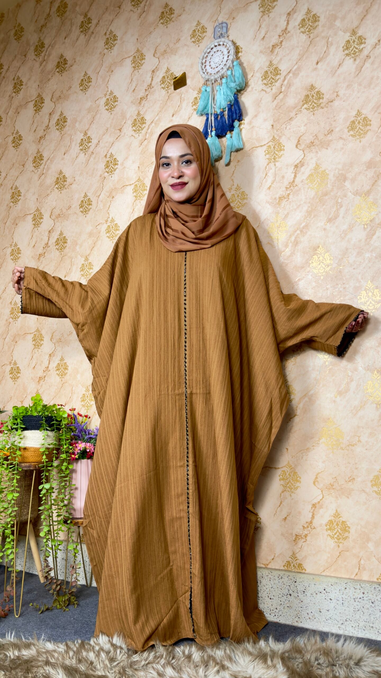 প্রিমিয়াম পপকর্ন ফেব্রিক পরশা আবায়া - Image 49